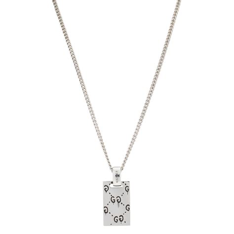 gucci men's sterling silver ghost pendant necklace|Gucci ghost ring in silver.